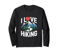 I Love Escursionismo Natura Montagne Avventura Deserto Trekking Maglia a Manica