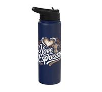 I Love Espresso Coffee Beans Cuore Stainless Steel Insulated Water Bottle