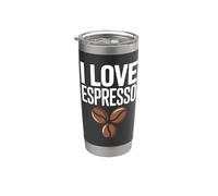 I Love Espresso Coffee Beans Passion Bicchiere termico in acciaio inox doppia parete