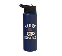 I Love Espresso Tazza Caffeina Lover Stainless Steel Insulated Water Bottle