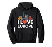 I Love Europe Adventure Landmarks Tour Felpa con Cappuccio