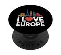 I Love Europe Adventure Landmarks Tour PopSockets PopGrip Adesivo
