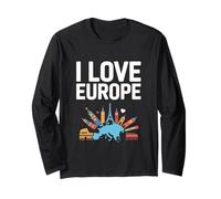 I Love Europe Design iconici Maglia a Manica