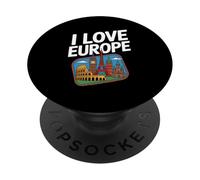 I Love Europe Landmark Adventure Travel PopSockets PopGrip Adesivo