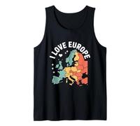 I Love Europe Map Entusiast Design Canotta