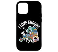 I Love Europe Monumenti Europei Mappa Custodia per iPhone 12/12 Pro