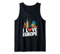 I Love Europe | Monumenti iconici | Design di viaggio Canotta