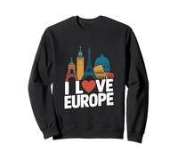I Love Europe | Monumenti iconici | Design di viaggio Felpa