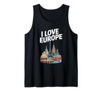 I Love Europe Monumenti iconici Omaggio Canotta