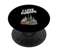 I Love Europe Monumenti iconici Omaggio PopSockets PopGrip Adesivo