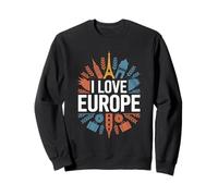 I Love Europe Monumenti iconici Travel Pride Felpa