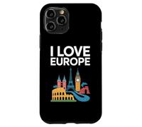 I Love Europe Monumenti iconici Viaggi Custodia per iPhone 11 Pro