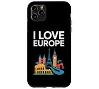 I Love Europe Monumenti iconici Viaggi Custodia per iPhone 11 Pro Max