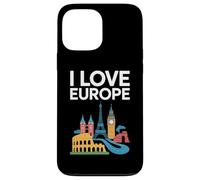I Love Europe Monumenti iconici Viaggi Custodia per iPhone 13 Pro Max
