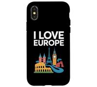 I Love Europe Monumenti iconici Viaggi Custodia per iPhone X/XS