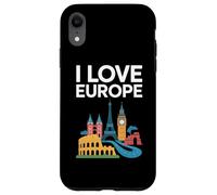 I Love Europe Monumenti iconici Viaggi Custodia per iPhone XR