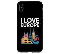 I Love Europe Monumenti iconici Viaggi Custodia per iPhone XS Max
