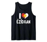 I Love Ezidxan Yezidi Sun Bandiera a Forma di Cuore Yazidi Pride Canotta