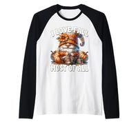 I Love Fall Most of all Autumn GNOME with Farm Fresh Pumpkin Maglia con Maniche Raglan