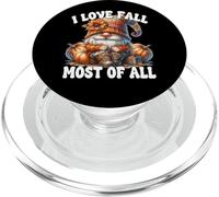 I Love Fall Most Of All Autumn Gnome With Farm Fresh Pumpkin PopSockets PopGrip per MagSafe