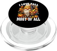 I Love Fall Most Of All Autumn Lover Gnome Graphic For Fall PopSockets PopGrip per MagSafe