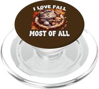 I Love Fall Most Of All Cute Kitten For Cat Mom Autumn Cat PopSockets PopGrip per MagSafe