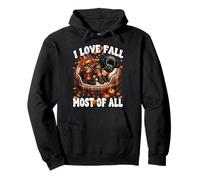 I Love Fall Most of all Cute Sleeping Dog for Labrador Mom Felpa con Cappuccio