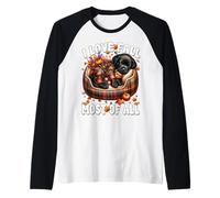 I Love Fall Most of all Cute Sleeping Dog for Labrador Mom Maglia con Maniche Raglan