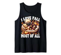 I Love Fall Most of all Fall Pug Mom Graphic for Dog Lovers Canotta
