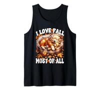 I Love Fall Most of all Puppy Graphic with Golden Retriever Canotta