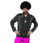 I LOVE FANCY DRESS Camicia da discoteca nera per adulti stile anni 70 S feste tematiche o carnevale (M)