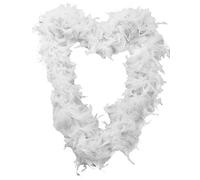 I LOVE FANCY DRESS Ghirlanda di piume per albero di Natale, 180 cm, colore: bianco, confezione da 6