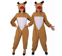 I LOVE FANCY DRESS ILFD4010L - Tuta unisex per adulti con cappuccio e corna e orecchie, taglia L