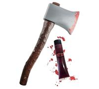 I LOVE FANCY DRESS LTD SANGUINOSO Ascia con Marrone Maniglia Sangue Finto Accessorio Vestito - Costume Halloween Set - 41 cm Lungo PLASTICA Scena in Legno Impugnatura + - Perfetto Falso per e Film