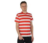 I LOVE FANCY DRESS LTD Unisex Rosso E Bianco A Righe T-Shirt A Maniche Corte - 100% Cotone Rosso E Bianco Righe T-Shirt con Breve Maniche - Disponibile in S-XXL - Rosso/Bianco, Small