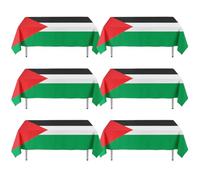 I LOVE FANCY DRESS Tovaglia in poliestere con bandiera della Palestina, 1,8 x 1,5 m x 0,9 m, con stampa audace bandiera palestinese, festa nazionale, decorazione per eventi culturali, decorazione per