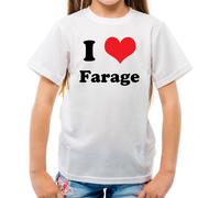 I Love Farage - T-Shirt - Nigel Prime Ministro Nigel Reform