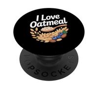 I Love Farina d'avena Colazione Foodie Divertimento PopSockets PopGrip Adesivo