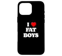 I Love Fat Boys divertente Lineman Lover Fan Graphic Custodia per iPhone 16 Pro Max