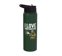 I Love Firefighters Firefighter Tribute Passion Stainless Steel Insulated Water Bottle