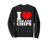I Love Fish And Chips Felpa