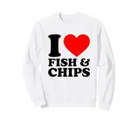 I Love Fish And Chips Felpa