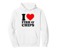 I Love Fish And Chips Felpa con Cappuccio