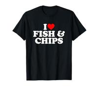 I Love Fish And Chips I Heart Fish And Chips Maglietta