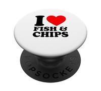 I Love Fish And Chips PopSockets PopGrip Adesivo