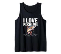 I Love Fishing Rainbow Trout Splash Art Canotta