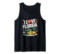 I Love Florida Alligator Tavola da Surf Palme Canotta