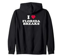 I Love Florida Breaks - Breakbeat House Music Felpa con Cappuccio