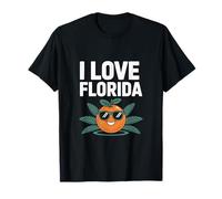I Love Florida Happy Orange Con Occhiali Da Sole Maglietta