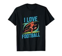 I Love Football Americano Football Giocatore Corso Maglietta